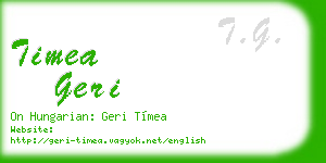 timea geri business card